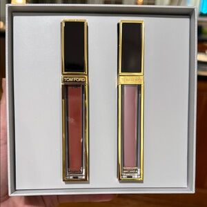 Tom Ford Lip Gloss Duo - Deep Red and Soft Pink